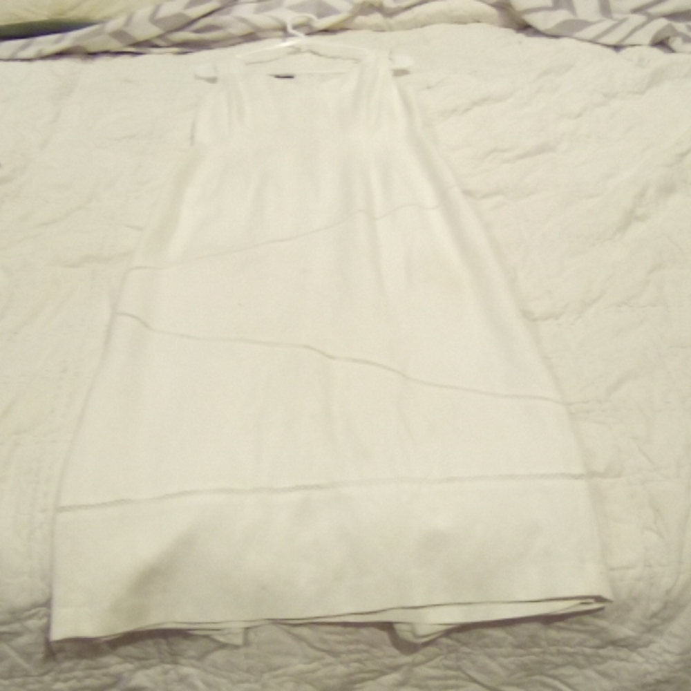 White sheath dress